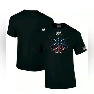 Arena USA Swim Trials Men's Black/Red USA Size L